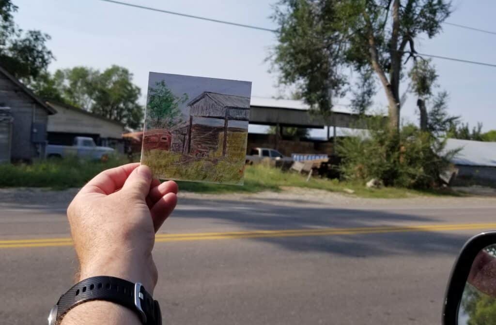 Barn Sketch from Side of the Road